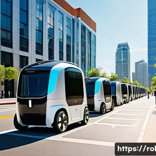 Home 13 로봇이 바꾸는 도시 인프라 - **Prompt:** A vibrant, futuristic cityscape at sunset, showcasing advanced urban mobility. Autonomou...